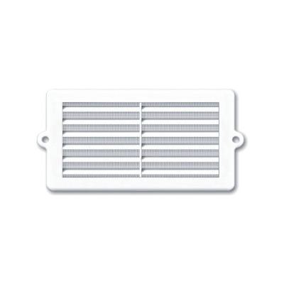 AUTOGYRE Grille plastique &agrave; encastrer + moustiquaire - blanc 245 x 133 mm