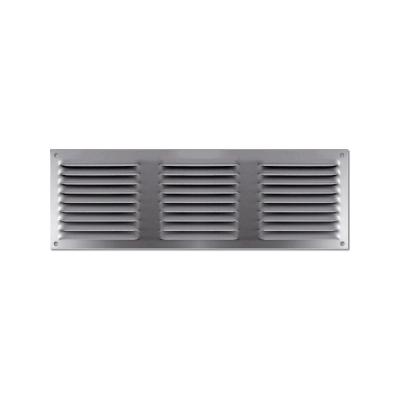 AUTOGYRE Grille de ventilation &agrave; persiennes - aluminium anodis&eacute; 300 x 200 mm