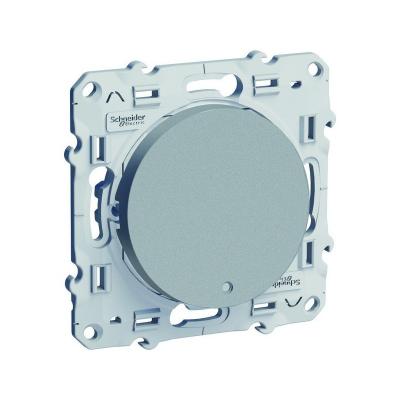 SCHNEIDER ELECTRIC Interrupteur va-et-vient Odace - 10A - led Orange - Aluminium