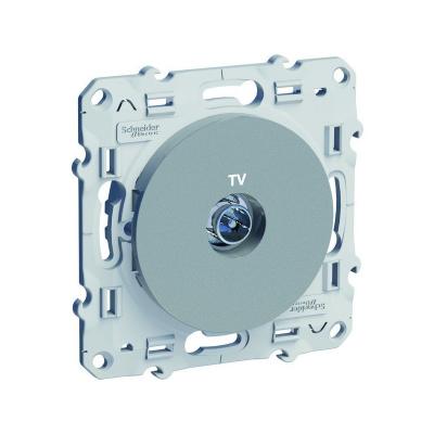 SCHNEIDER ELECTRIC Prise tv Odace, , gris aluminium