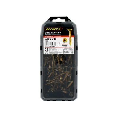 ROCKET Vis t&ecirc;te frais&eacute;e posidriv acier 6x120-70-vybac 50 pi&egrave;ces