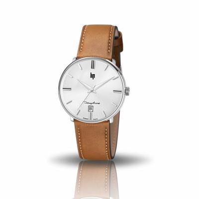  Montre LIP DAUPHINE en Cuir Marron 