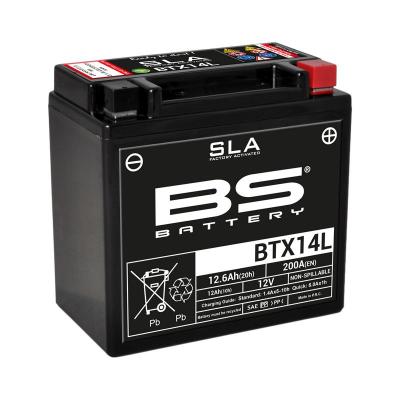 BS BATTERY  300669&nbsp;btx4l AGM SLA Moto Batterie Noir