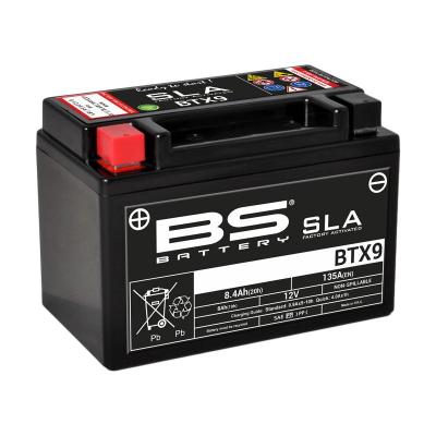 BS BATTERY  300674&nbsp;btx9&nbsp;AGM SLA Moto Batterie Noir