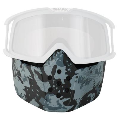 SHARK Mentonni&egrave;re  MASQUE SEUL CAMO GREY - DRAK / STREET DRAK