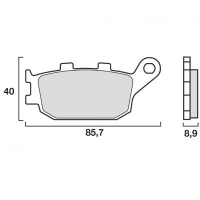 BREMBO  Plaquettes de frein  route carbone c&eacute;ramique - 07HO3607
