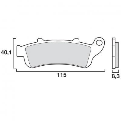 BREMBO  Plaquettes de frein  route m&eacute;tal fritt&eacute; - 07HO42SA