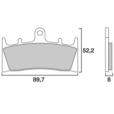 BREMBO Plaquettes de Frein  Road SA - m&eacute;tal fritt&eacute; - 07SU19SA
