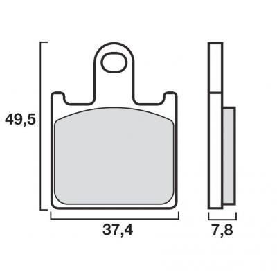 BREMBO  Plaquettes de frein  route m&eacute;tal fritt&eacute; - 07KA28SA