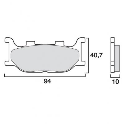 BREMBO  Plaquettes de frein  route m&eacute;tal fritt&eacute; - 07YA34SA
