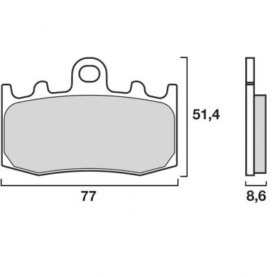 BREMBO Plaquettes de frein  m&eacute;tal fritt&eacute; 07BB26SA