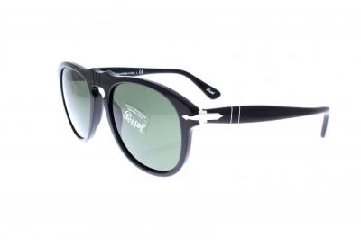 PERSOL  Lunettes de Soleil PO 0649 Black/Grey Green 54/20/140 unisexe