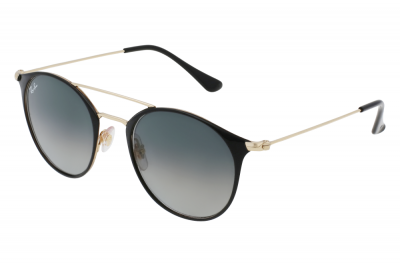 RAY BAN Lunettes de soleil Mixte RB3546 - Taille 49 - Noir et Or