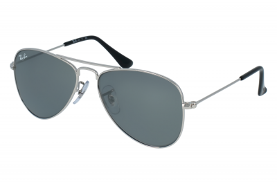 RAY BAN JUNIOR Ray-ban aviator junior argent brillant gris miroit&eacute; argent