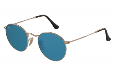 RAY BAN Ray-Ban lunettes de soleil &agrave; monture ronde - Or