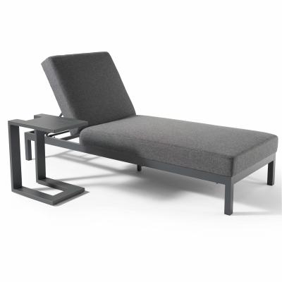 OVIALA Bain de soleil avec coussin et tablette, inclinable 5 positions
