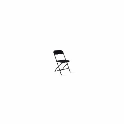 REKKEM Chaise pliante noire en plastique - Noir