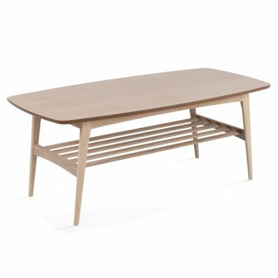 Table basse rectangulaire en ch&ecirc;ne massif 120 x 60 cm