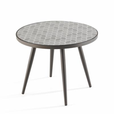 Oviala Tivoli - Table Basse Ronde Motif en c&eacute;ramique