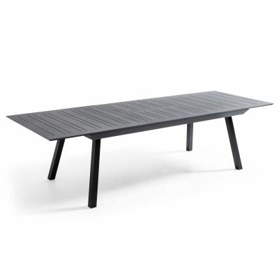 OVIALA Table de jardin &agrave; rallonge extensible 216/298 cm en aluminium