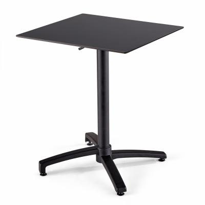 OVIALA Table de jardin carr&eacute; (60x60 cm) inclinable en HPL NOIR