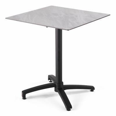 OVIALA Table de jardin carr&eacute;e (60x60 cm) inclinable en HPL