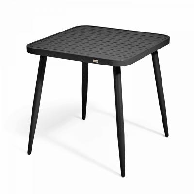 OVIALA Table de terrasse carr&eacute;e (75 x 75 x 76 cm) en aluminium