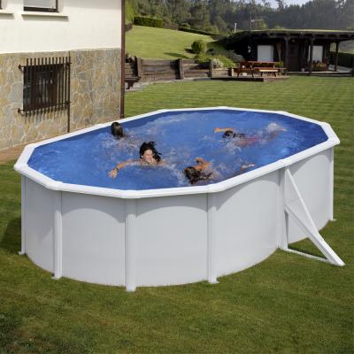 GRE Piscine acier blanc Bora Bora ovale 5,27 x 3,27 x 1,22 m - Gr&eacute;