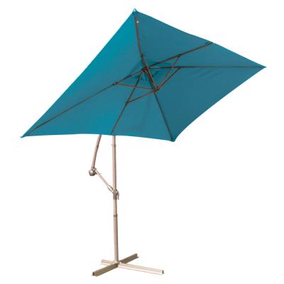 IMAGIN Parasol Structure M&eacute;tal &agrave; Pied D&eacute;port&eacute; 3 x 2 m - Bleu - 3 x 2 m