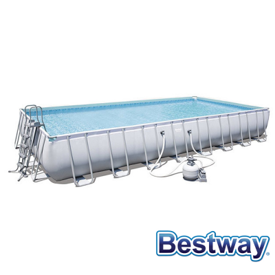 BESTWAY Piscine tubulaire  9,56m x 4,88m x 1,32 Filtre sable