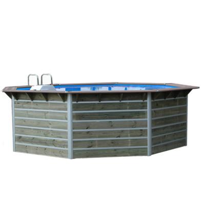 WATER CLIP PISCINE BOIS CLEOFAS WATERCLIP 20184 &Oslash;460 x 129 cm BOIS