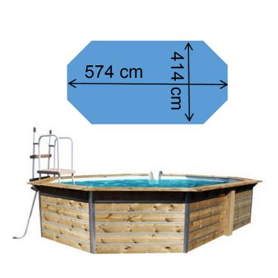 WATER CLIP Piscine bois Lucon WATERCLIP, octogonale L.5.90 x l.4.20 x H.1.11m