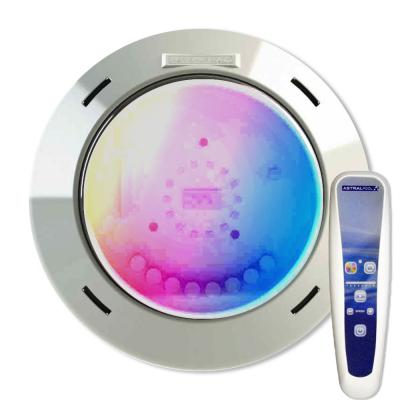 ASTRAL Projecteur led piscine bois 27 w rgb 1100 lm avec t&eacute;l&eacute;commande
