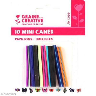 GRAINE CREATIVE Tranches de canes mini mini papillons libellules - graine cr&eacute;ative