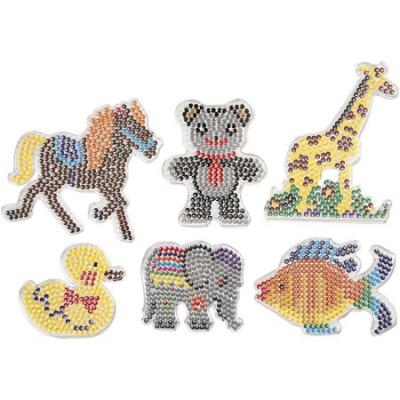  CC Hobby Plaque &agrave; picots, dim. 10x11-13x16,5 cm, annimaux, 6assortis-