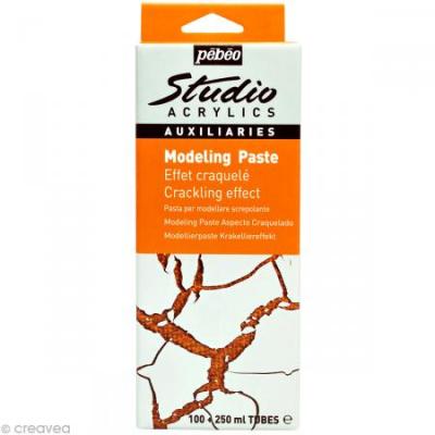 PEBEO  P&acirc;te De Modelage Effet Craquel&eacute; Acrylique P&eacute;b&eacute;o Artist - 100 Ml
