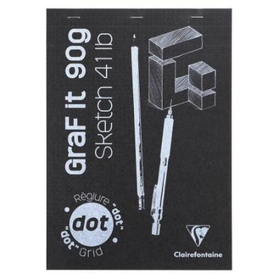 CLAIREFONTAINE Bloc encoll&eacute; de 80 feuilles A4  Graf It Dot Mod&egrave;le al&eacute;atoire
