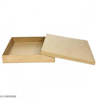 DECOPATCH Bo&icirc;te Carr&eacute;e &agrave; d&eacute;corer - 21 x 21 x 4 cm - D&eacute;copatch - couleur variant