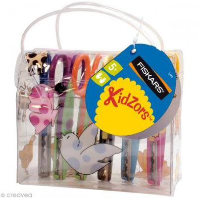 FISKARS  Ciseaux cranteurs Kidzors&acute; - Pochette 6 ciseaux 1003730