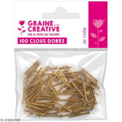  Clou dor&eacute; pour string art tableau de fil tendu x100 - graine cr&eacute;ative