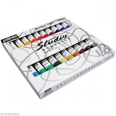 PEBEO Coffret peinture P&eacute;b&eacute;o Studio - 20 x 20 ml - P&eacute;b&eacute;o - couleur variant