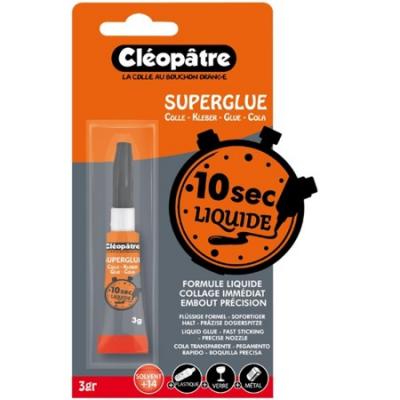  Colle Super Glue Liquide Cl&eacute;op&acirc;tre - 3 g - Cl&eacute;op&acirc;tre - couleur variant