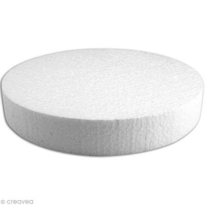 RAYHER  Hobby 3003500 Disque en polystyr&egrave;ne, &oslash; 25cm x 4cm, Blanc