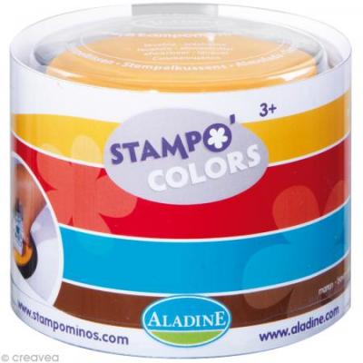 ALADINE  4 Encreurs G&eacute;ants Stampo'minos Arlequin