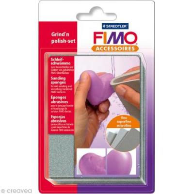 FIMO  Lot de 3 Eponges abrasive pour pon&ccedil;age des objets  durcis