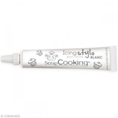 SCRAPCOOKING Stylo de gla&ccedil;age blanc go&ucirc;t vanille Blanc &reg;