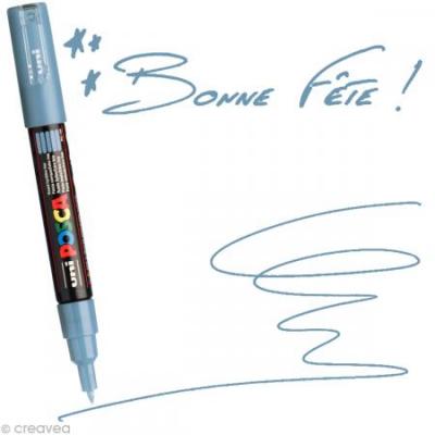 UNI BALL Marqueur Pte conique extra-fine POSCA PC1MC 0,7 - 1mm Gris Ardoise