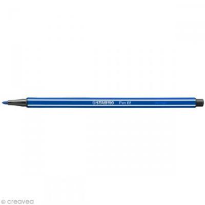 STABILO  Stylo feutre Pen 68, bleu outremer - Lot de 15