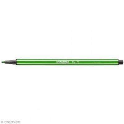STABILO Feutre dessin -  Pen 68 - 1 feutre pointe moyenne -vert feuille