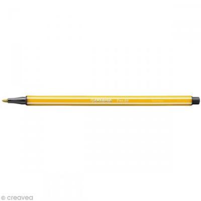STABILO  Lot de 5 Feutres de Dessin PEN 68 Pointe Moyenne 1 mm Jaune